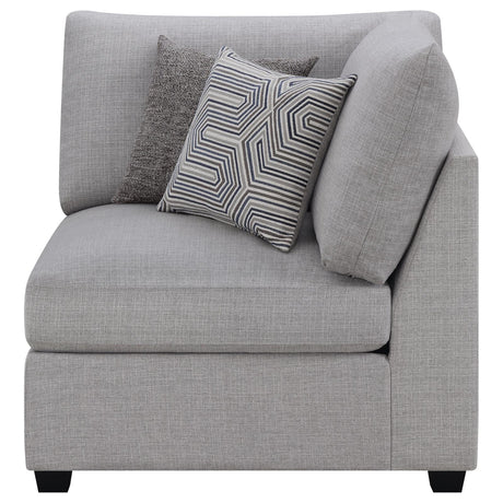 Cambria Upholstered Corner Chair Grey from Coaster - Luna Furniture