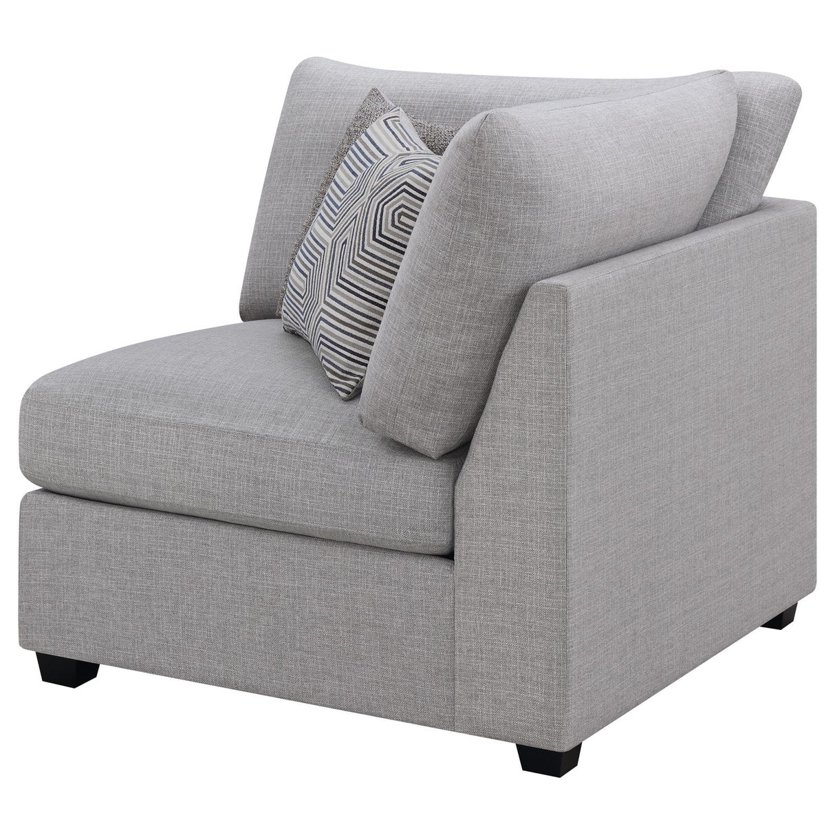 Cambria Upholstered Corner Chair Grey from Coaster - Luna Furniture