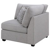 Cambria Upholstered Corner Chair Grey from Coaster - Luna Furniture