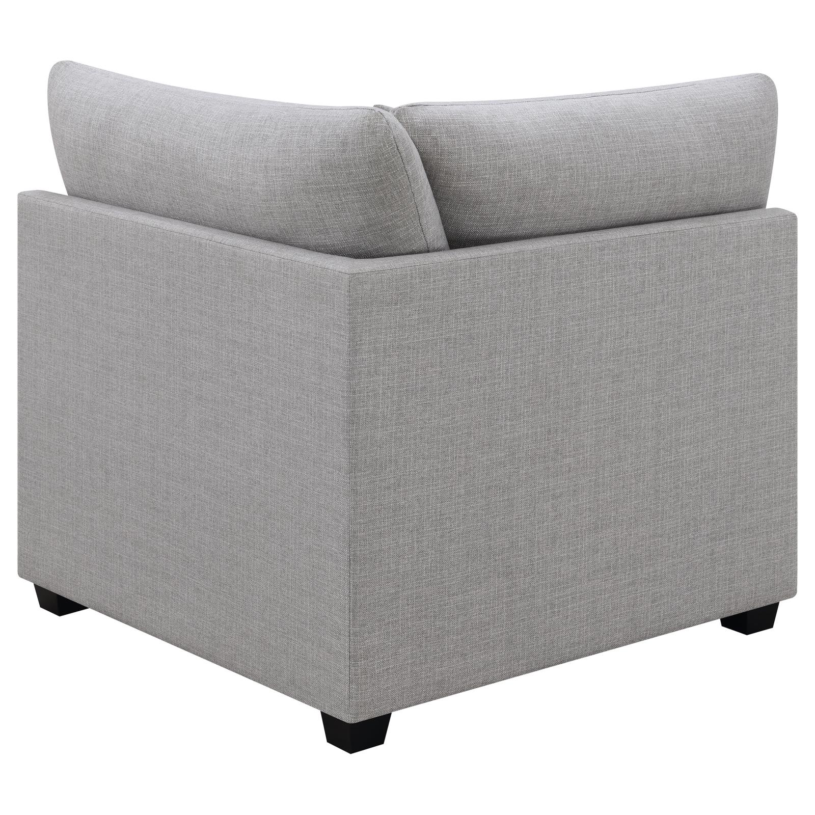 Cambria Upholstered Corner Chair Grey from Coaster - Luna Furniture