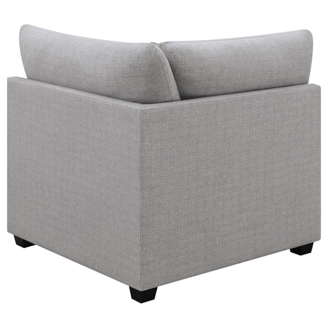 Cambria Upholstered Corner Chair Grey from Coaster - Luna Furniture