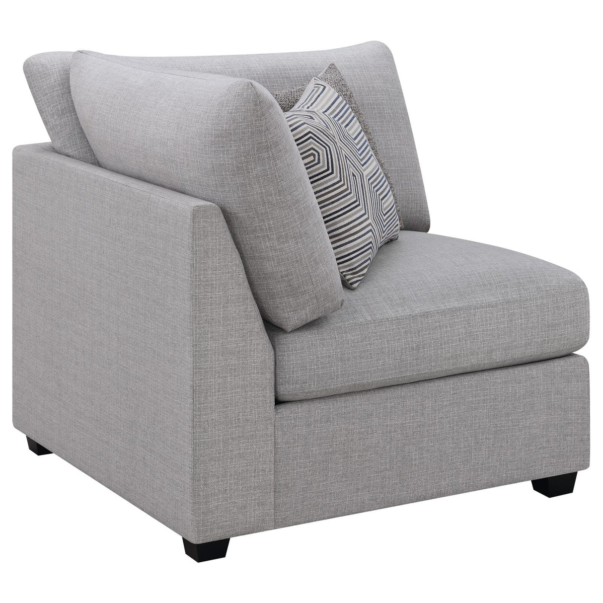 Cambria Upholstered Corner Chair Grey from Coaster - Luna Furniture