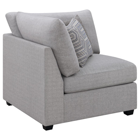 Cambria Upholstered Corner Chair Grey from Coaster - Luna Furniture