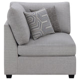 Cambria Upholstered Corner Chair Grey from Coaster - Luna Furniture