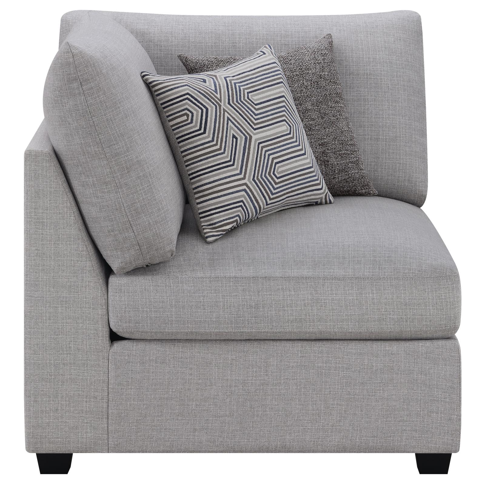 Cambria Upholstered Corner Chair Grey from Coaster - Luna Furniture