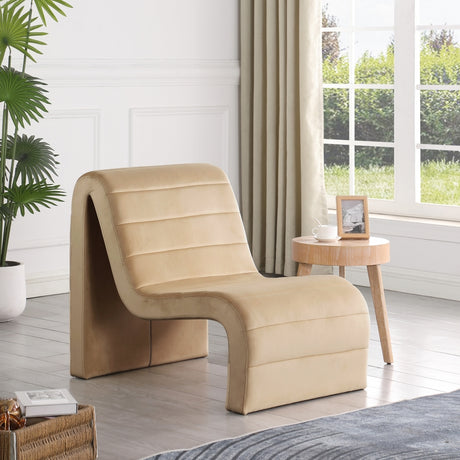 Camel Ivy Velvet Accent Chair - 403Camel - Luna Furniture