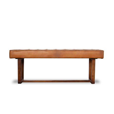Cameron Tan Leather Bench - AFC00126 - Luna Furniture