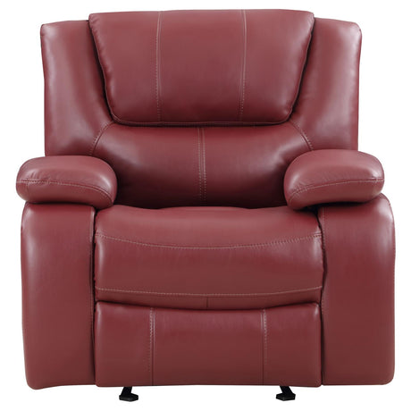 Camila Red Faux Leather 3-Piece Reclining Sofa Set from Coaster - Luna Furniture