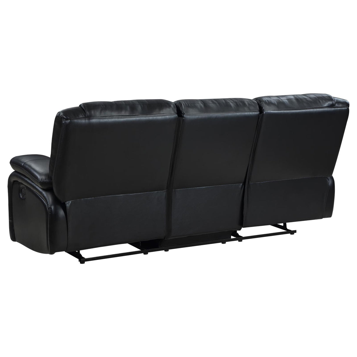 Camila Black Upholstered Motion Reclining Sofa from Coaster - Luna Furniture