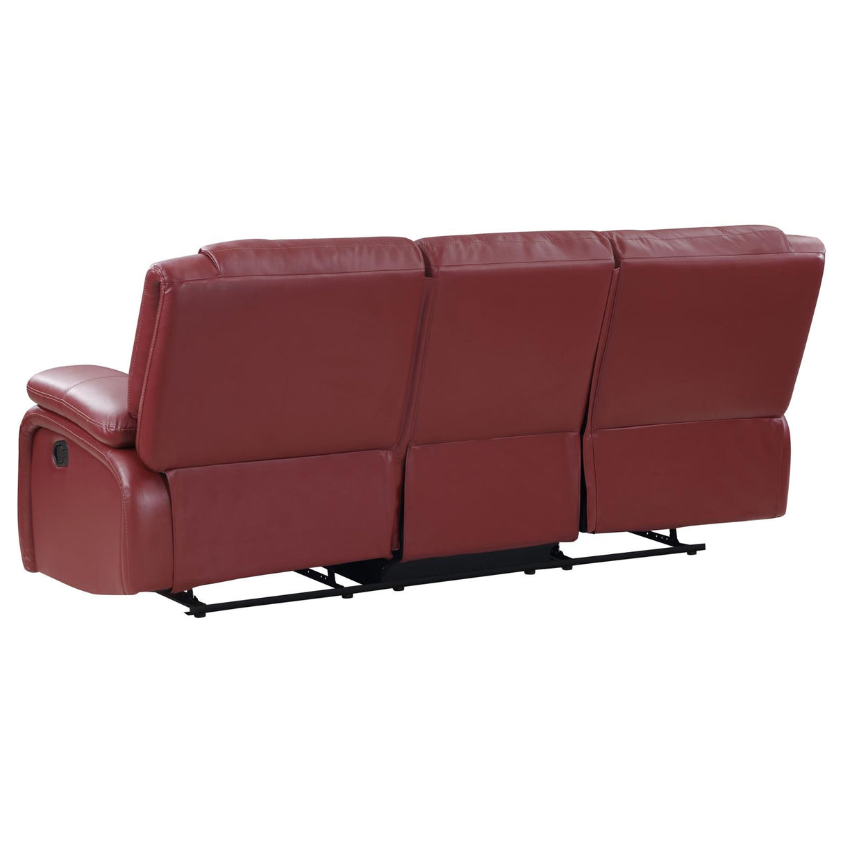 Camila Red Faux Leather Motion Reclining Sofa from Coaster - Luna Furniture
