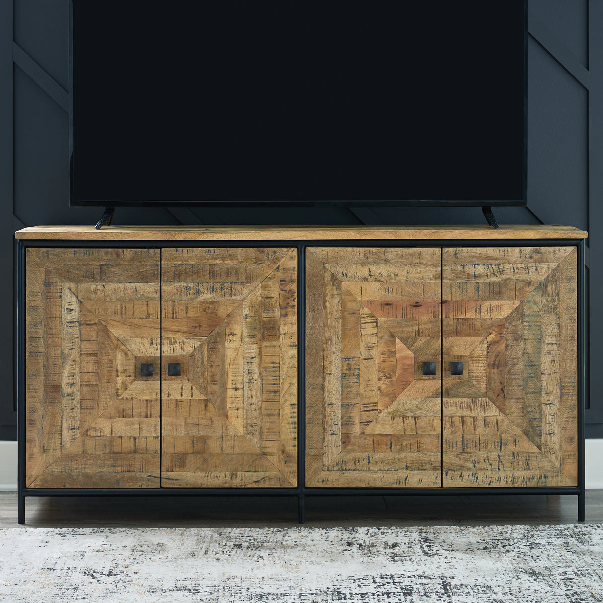 Camney Brown/Black Accent Cabinet from Ashley - Luna Furniture