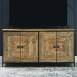 Camney Brown/Black Accent Cabinet - A4000581 - Luna Furniture