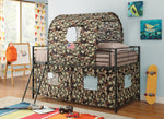 Camouflage Tent Loft Bed with Ladder Army Green - 460331 - Luna Furniture