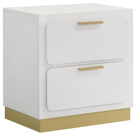 Caraway 2-drawer Nightstand Bedside Table White - 224772 - Luna Furniture
