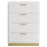 Caraway White 4-Drawer Bedroom Chest from Coaster - Luna Furniture