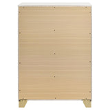 Caraway White and Gray Bedroom Set with LED Headboard from Coaster - Luna Furniture