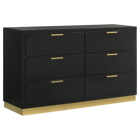 Caraway 6-drawer Bedroom Dresser Black - 224783 - Luna Furniture