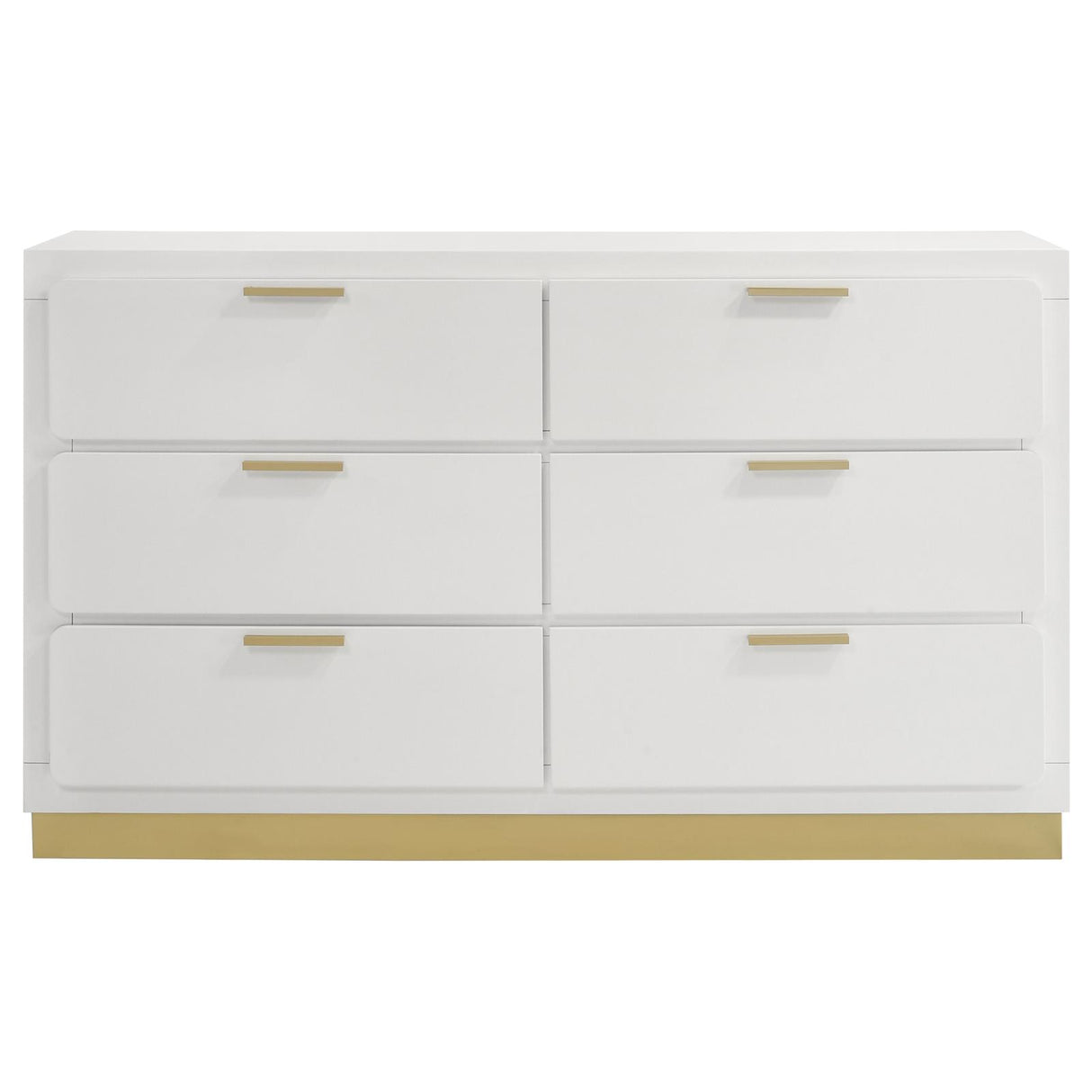 Caraway 6-drawer Bedroom Dresser White - 224773 - Luna Furniture