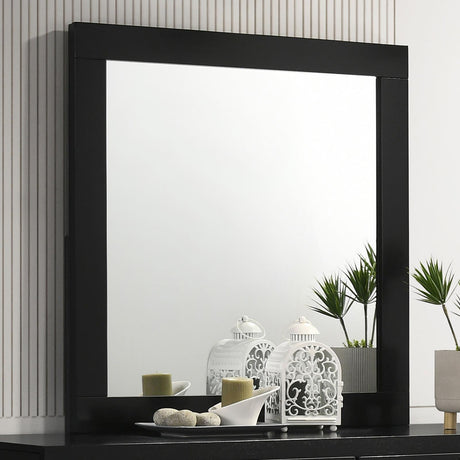 Caraway Dresser Mirror Black - 224784 - Luna Furniture
