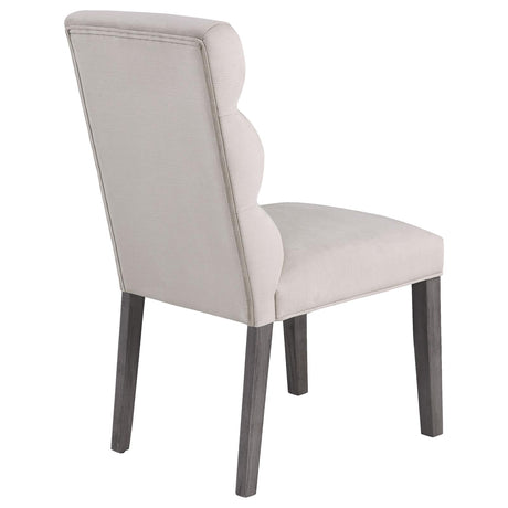 Carla Stone Upholstered Dining Side Chair, Set of 2 from Coaster - Luna Furniture