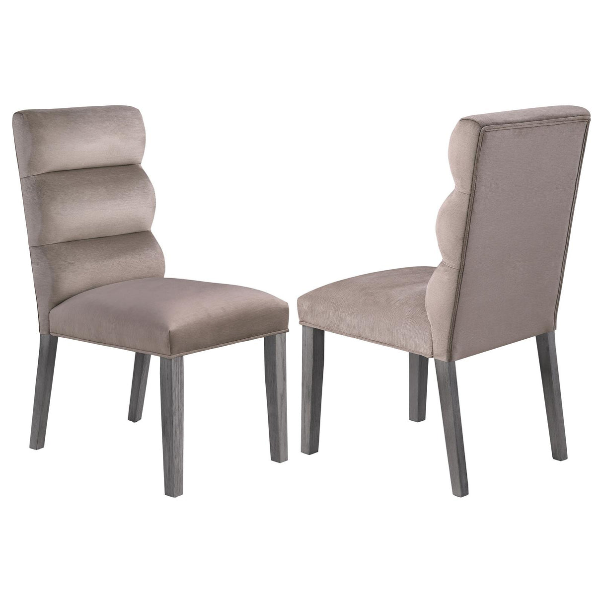 Carla Stone Upholstered Dining Side Chair, Set of 2 from Coaster - Luna Furniture