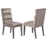 Carla Stone Upholstered Dining Side Chair, Set of 2 from Coaster - Luna Furniture