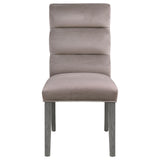 Carla Stone Upholstered Dining Side Chair, Set of 2 from Coaster - Luna Furniture