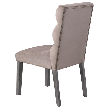 Carla Stone Upholstered Dining Side Chair, Set of 2 from Coaster - Luna Furniture