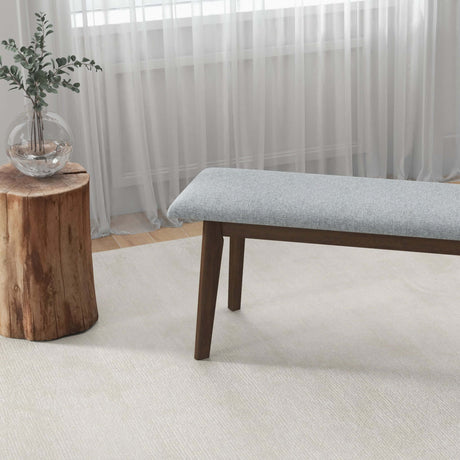 Carlos Fabric Upholstered Solid Wood Bench 47" from Midinmod - Luna Furniture