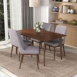 Carlos Solid Wood Dining Table Walnut / 63" - AFC00002 - Luna Furniture