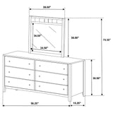 Carlton 6-drawer Rectangular Dresser with Mirror Cappuccino - 202093M - Luna Furniture