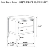 Carlton Cappuccino 5-Piece Queen Bedroom Set with Upholstered Headboard from Coaster - Luna Furniture