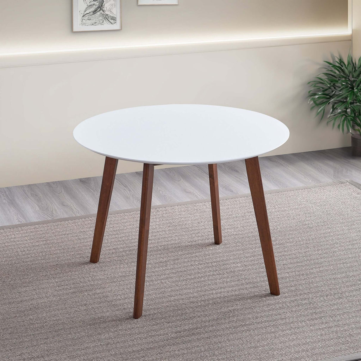 Carlton White Top Dining Table from Midinmod - Luna Furniture
