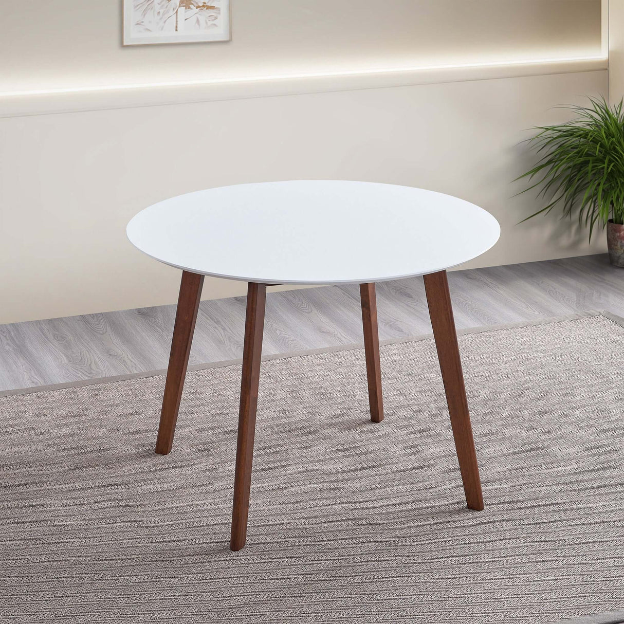Carlton White Top Dining Table from Midinmod - Luna Furniture