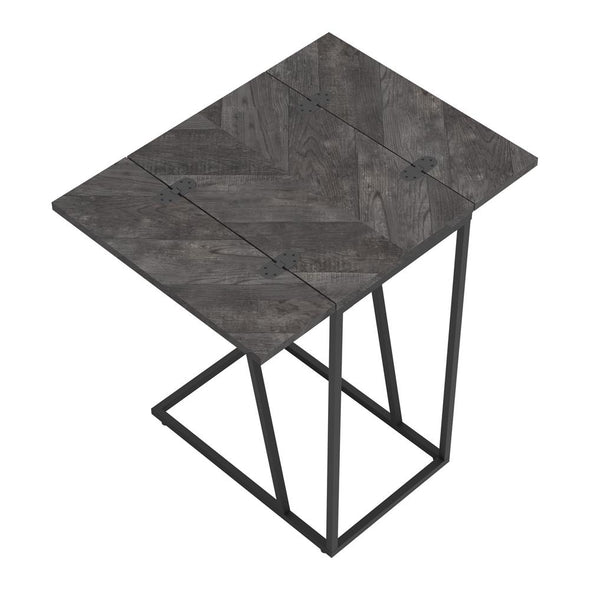 Carly Expandable Chevron Rectangular Accent Table Grey - 931156 - Luna Furniture