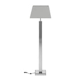 Carmen Geometric Base Floor Lamp Silver - 920140 - Luna Furniture
