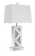 Carmen Geometric Base Table Lamp Silver - 920141 - Luna Furniture