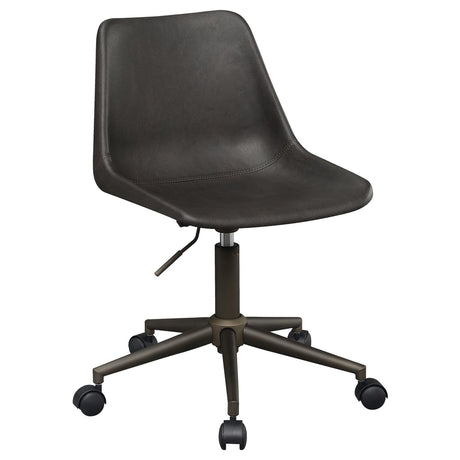 Carnell Adjustable Height Office Chair with Casters Brown and Rustic Taupe - 803378 - Luna Furniture
