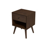 Caroline Mid Century Modern Style Night Stand 1-Drawer from Ashcroft Furniture - Luna Furniture