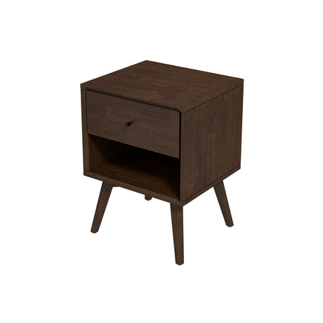 Caroline Mid Century Modern Style Night Stand 1-Drawer from Ashcroft Furniture - Luna Furniture