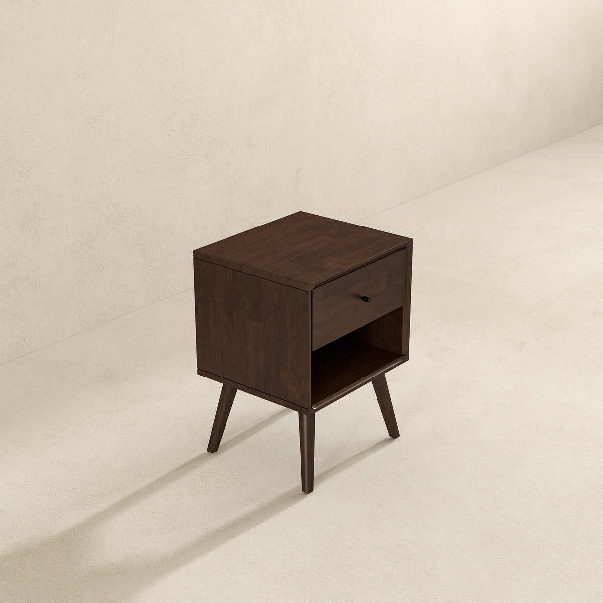 Caroline Mid Century Modern Style Night Stand 1-Drawer from Ashcroft Furniture - Luna Furniture