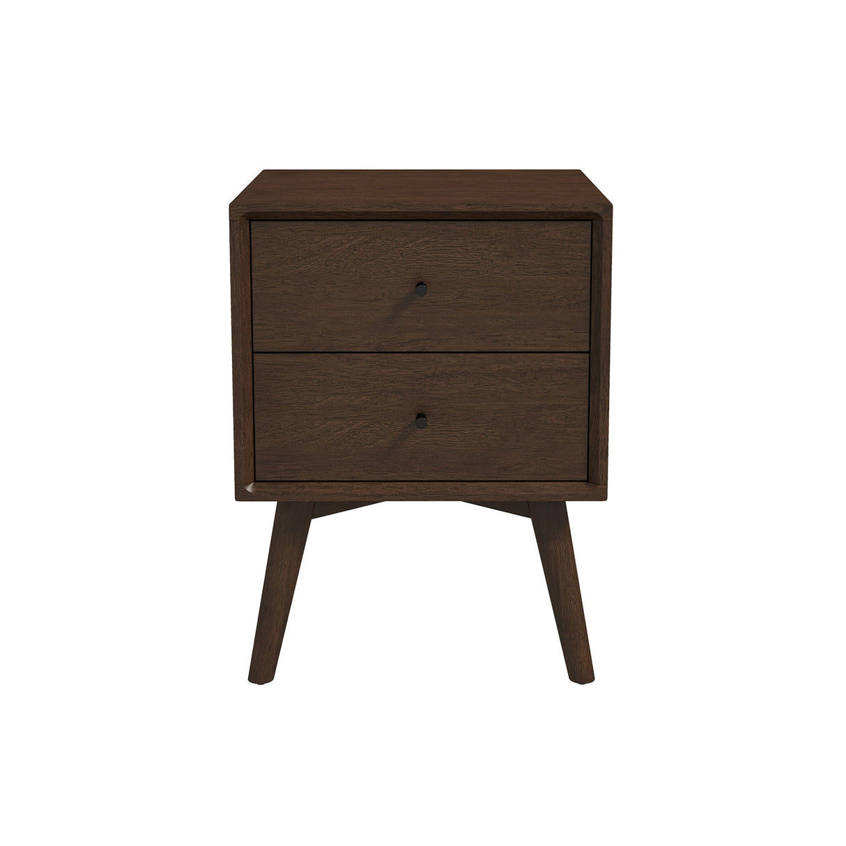 Caroline Mid Century Modern Style Night Stand 2-Drawer from Ashcroft Furniture - Luna Furniture