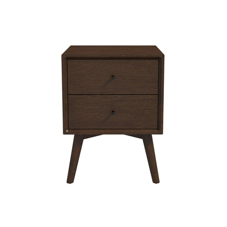 Caroline Mid Century Modern Style Night Stand 2-Drawer from Ashcroft Furniture - Luna Furniture