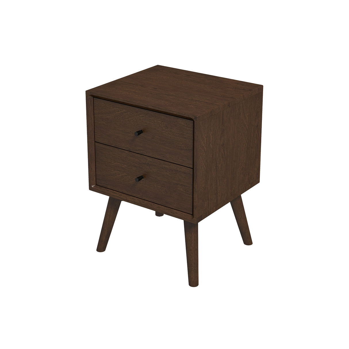 Caroline Mid Century Modern Style Night Stand 2-Drawer from Ashcroft Furniture - Luna Furniture