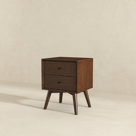 Caroline Mid Century Modern Style Night Stand 2-Drawer from Ashcroft Furniture - Luna Furniture