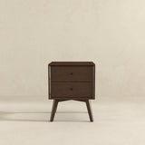 Caroline Mid Century Modern Style Night Stand 2-Drawer from Ashcroft Furniture - Luna Furniture