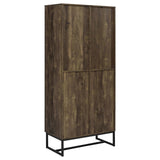 Carolyn Rustic Oak and Gunmetal 2-Door Accent Cabinet from Coaster - Luna Furniture