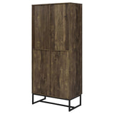Carolyn Rustic Oak and Gunmetal 2-Door Accent Cabinet from Coaster - Luna Furniture