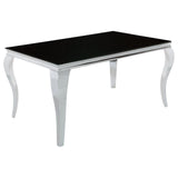 Carone 5-piece 61" Rectangular Dining Set Grey and Chrome - 105071-S5G - Luna Furniture