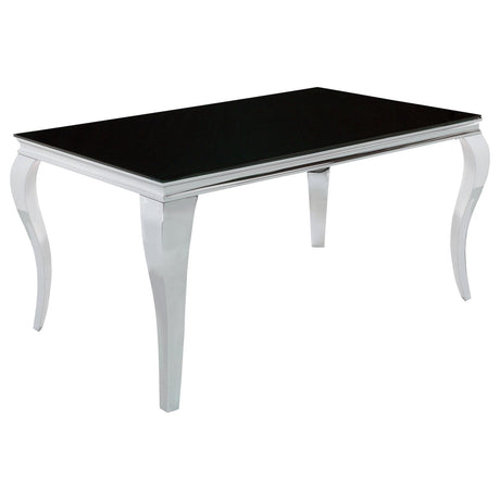Carone 5-piece 61" Rectangular Dining Set Teal and Chrome - 105071-S5T - Luna Furniture